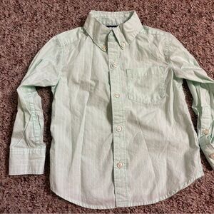 Carter's Light Green striped Button-Down Shirt
